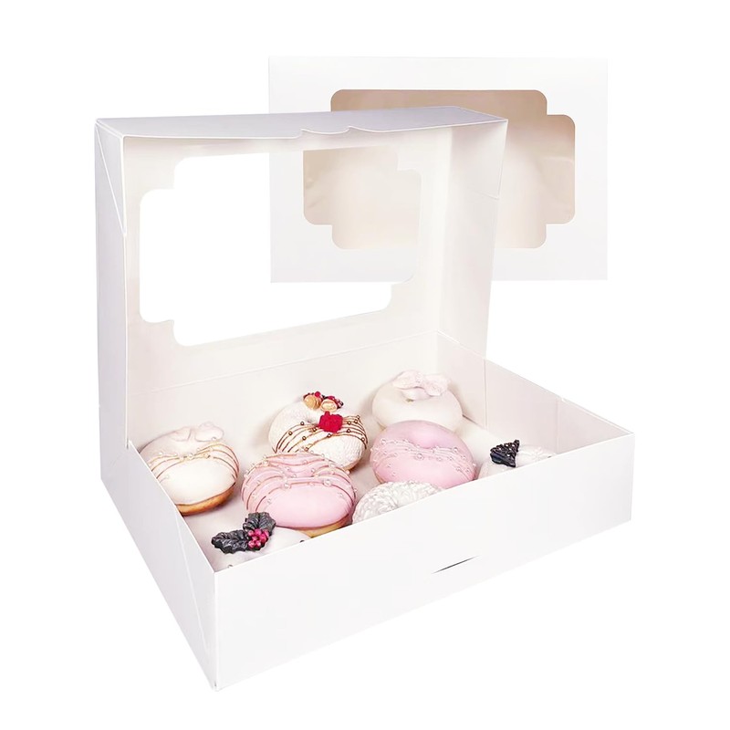 Gcardist Auto-pop Up White 30.5x20.3x6.4cm 6Pcs Cookie Box with Window