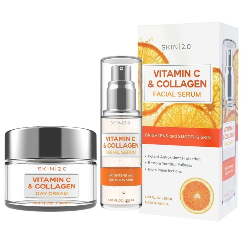 Vitamin C & Collagen Face Serum & Day Cream