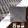ANRO Decorative Cushion Cover Corduroy Dark Grey 50 x 50