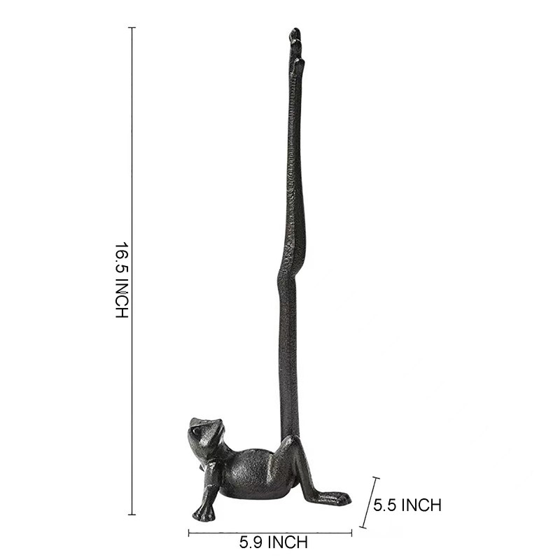 Jeonz Cast Iron Paper Towel Holder Countertop, Frog Leg Toilet