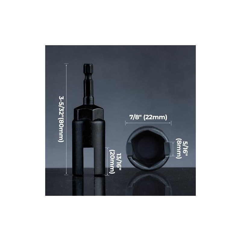 toolant Wing Nut Driver Bit, 17mm Nut Driver Set 1/4''