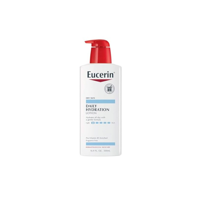 Eucerin Daily Hydration Moisturizing Lotion, Fragrance Free 16.9 oz (Pack