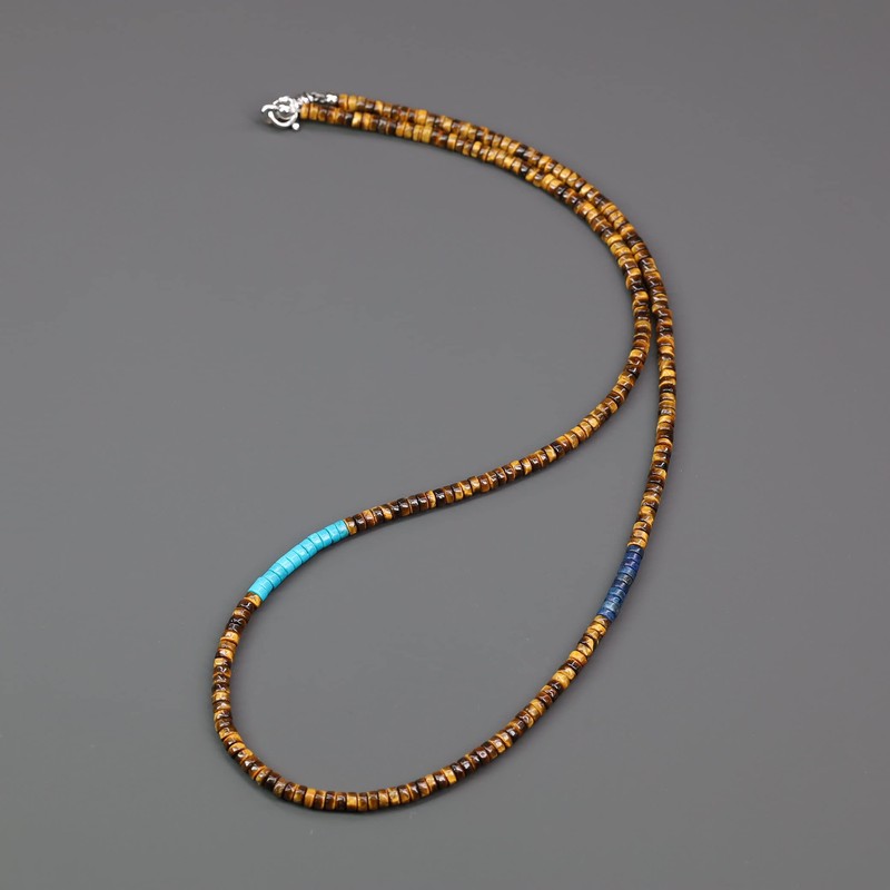 COAI Power Stone Heishi Power Stone Necklace, tiger eye, Tigers