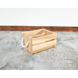 Unbranded Dollhouse Wood Crate for Fruits or Vegetables Large 1:12 or 1/6 Scale Miniature