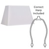 White Large Rectangular Lamp Shade 14" Wide x 6" Deep