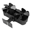Double Heads Fireplace Fan 6 Blades Thermal Power Black Stove