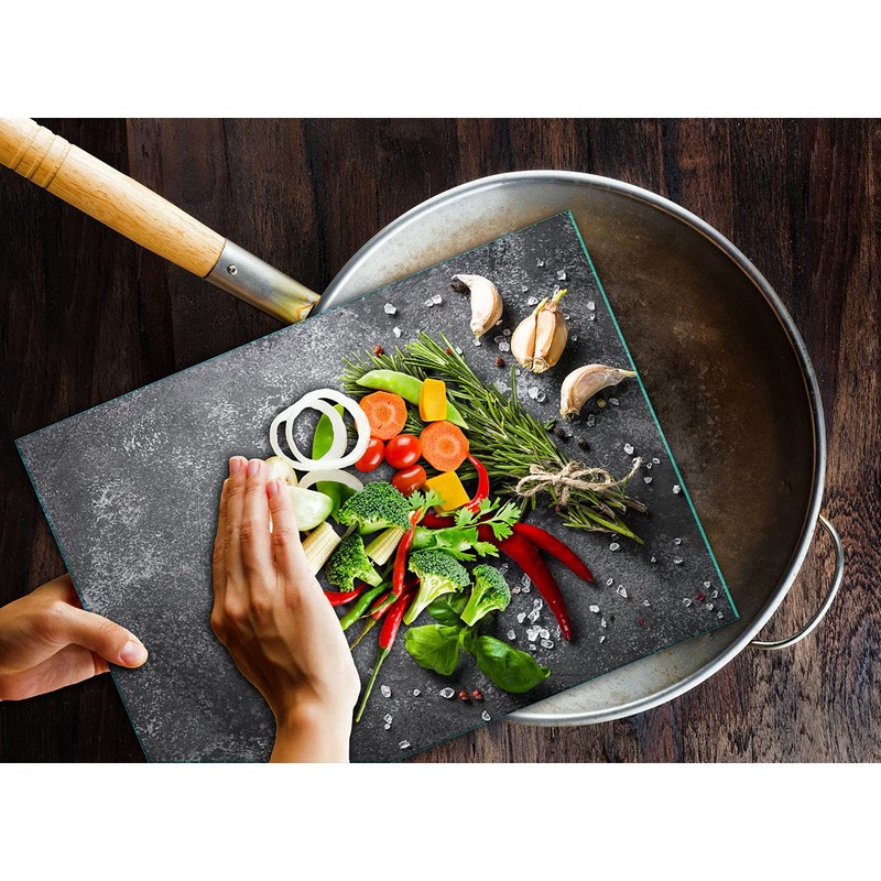 TMK Chopping Board Glass 30 x 22 cm with Pepper