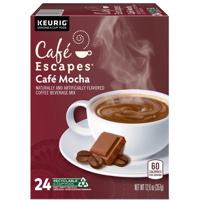 Café Escapes Café Mocha Keurig Single-Serve K-Cup Pods, 24 Pods