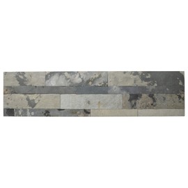 Aspect Peel and Stick Stone Overlay Kitchen Backsplash - Medley Slate (5.9" x 23.6" x 1/8" Panel - Approx. 1 sq ft) - Easy DIY Tile Backsplash