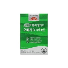 Korea Eundan Vegetable Pure Altige Omega 3 Memory + 600mg 60 Capsules MJC / 고려은단 식물성 퓨어 알티지 오메가3 기억력+ 600mg 60캡슐mjc