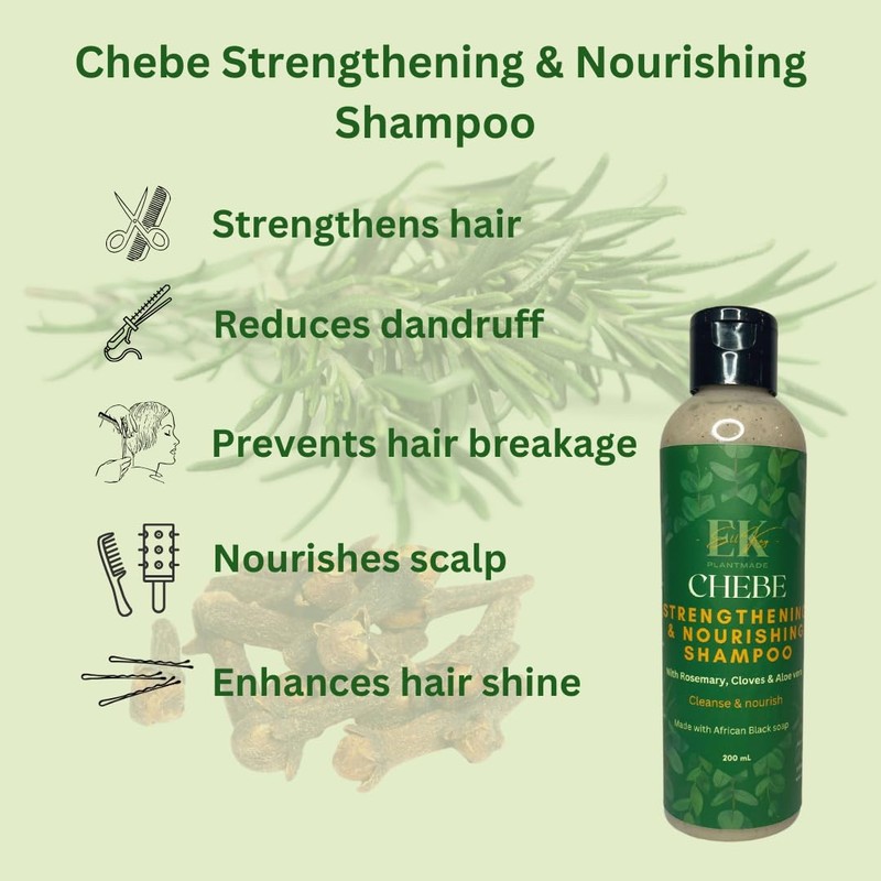 Chebe Strengthening & Nourishing Shampoo – With Rosemary, Cloves &