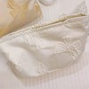 Women Makeup Bag Bowknot Print Large Capacity Zipper Closure Cosmetic