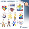 PinMart Autism Awareness Rhinestone Puzzle Piece Brooch –Rhinestones Lapel Brooch
