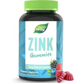 Zinc Gummy Bears for Skin Hair Nails - Pack of 120 High Dose Zinc with 22 mg Zinc Citrate as an Alternative to Capsule - Strengthens the Immune System / Against Blemished Skin - Vegetarian Gummies