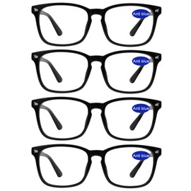 WEMOOTANTS 4 PACKS Blue Light Blocking Reading Glasses Women Computer Readers Filter UV 1.0 1.25 1.5 1.75 2.0 2.25 2.5 2.75 3.0 3.5 4.0 5.0 6.0 (1.50)