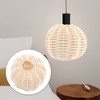 Baluue End Pieces for Lamps Rattan Lampshade Set of 2