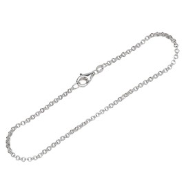 NKlaus 12997 Women's Bracelet 925 Sterling Silver 19 cm Pea Chain Round Wide New Fine