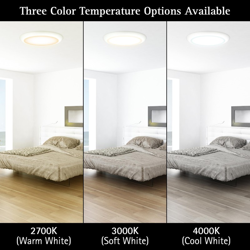 Ultralux 16" LED Flush Mount Ceiling Light – Dimmable, Slim