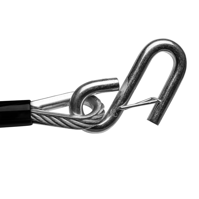 DocksLocks Trailer Safety Towing Cables, Self Coiling Weatherproof Vinyl Coated