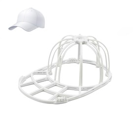 Cap Washer Cage Baseball Cap Washing Cage Hat Washing Cage for Washing Machine – White Plastic Cap Washer Cage Protector Prevents Deformation – Fits Most Caps – 33×22×13cm
