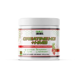 Creatine HCl + HMB for Athletes – Performance & Recovery Formula – 2g Creatine HCl, 2.5g HMB – Fast Absorption, No Bloat, No Loading – 30 Servings – GEC (Standard, Strawberry Kiwi)