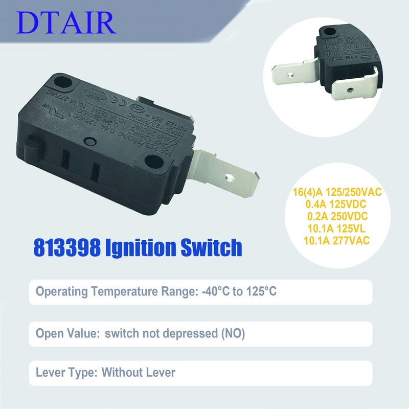 DTAIR 813398 Valve Switch Micro Switch Replacement for Wolf Range