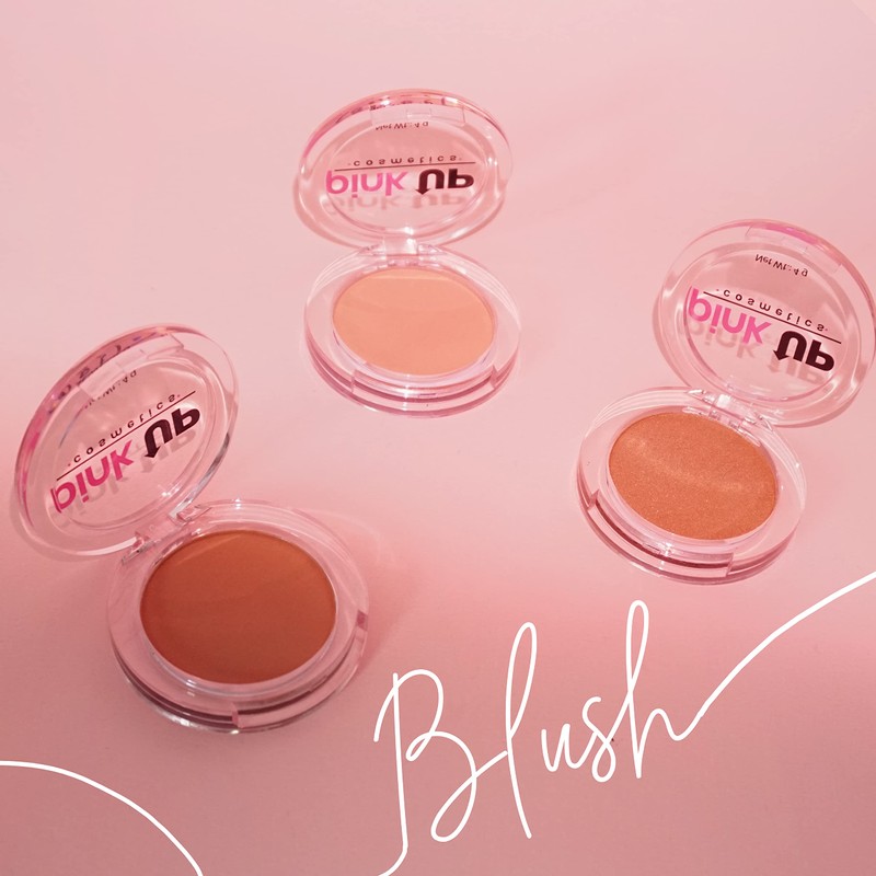 PINK UP, Blush, Rubor En Polvo compacto, Alta Pigmentación, Larga