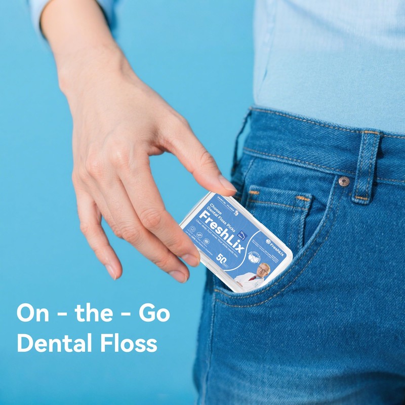 FRESHLIX Dental Floss Picks 1000 Count Tooth Picks Flossers Gen