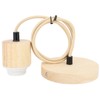 E27 Wooden Pendant Light Bulb Holder Vintage Lighting Accessory Wooden