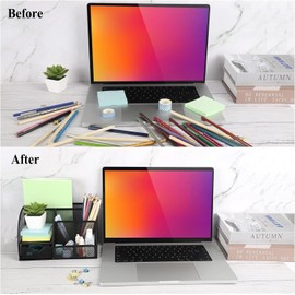 LABUK Desk Organizer Caddy and Accessories with 6 Compartments 84 Accessories