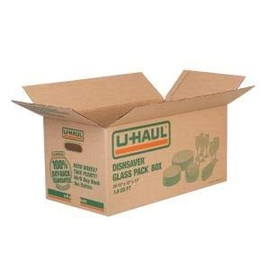 U-Haul Dish Packing Kit – for Dishes and Glassware – Includes 1 Box, 1 Cell Divider Unit, and 32 Assorted Foam Pouches (Value Pack of 3)