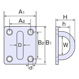 Himejiya IP-8 Stainless Steel Eye Plate #8 Nominal 0.3 inch (8 mm)