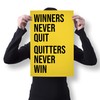 Damdekoli Winners Never Quit Poster - 11x17 Inches