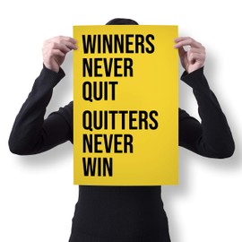 Damdekoli Winners Never Quit Poster - 11x17 Inches