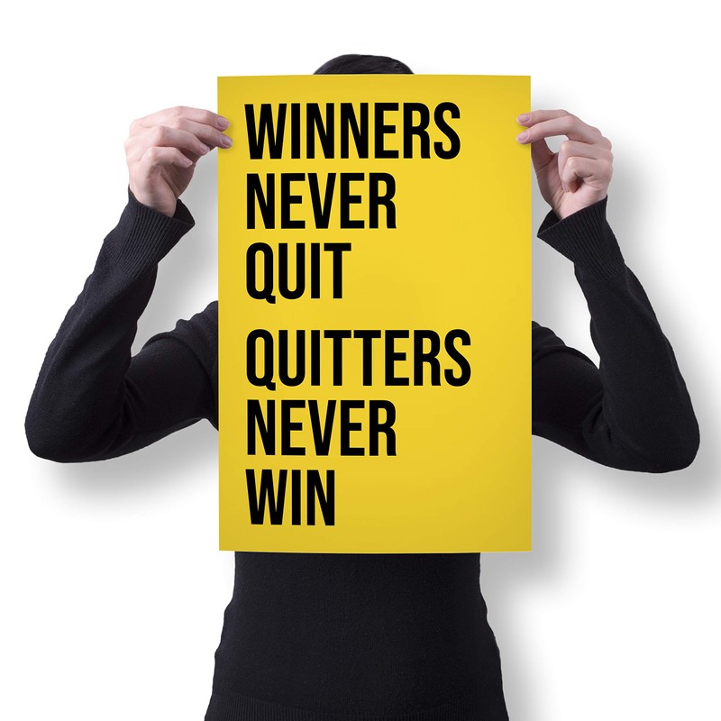 Damdekoli Winners Never Quit Poster - 11x17 Inches