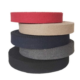 Heavy Cotton Webbing 1 Inch - Straps for Arts and Crafts - 5, 10, 20, or 50 Yards, Over 10 Colors
