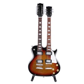 Miniature Guitar 18cm Length Hand Made Exquisite Details Mini Instrument Model for Home Decoration Gifts