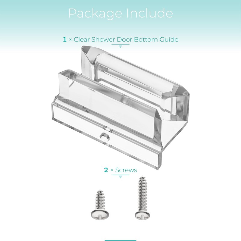 Shuisen Sliding Shower Door Bottom Guide with Screw for 3/8