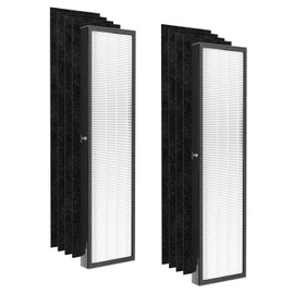 Future Way FLT5250PT Filter C Compatible with AC5250PT, AC5000E, AC5000, AC5300 Series Air Purifier, with Pet Pure Treatment, 2 True HEPA Filters & 8 Carbon Filters