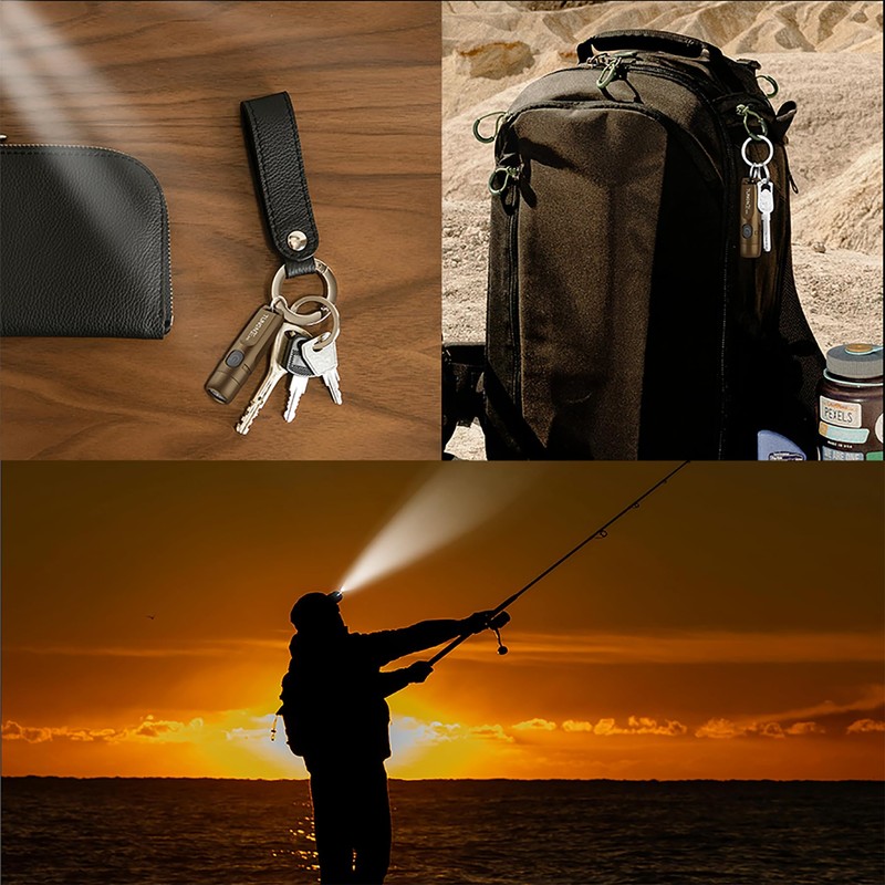 S15 Rechargeable Keychain Flashlight & Magnet,650 Lm EDC Pocket Light