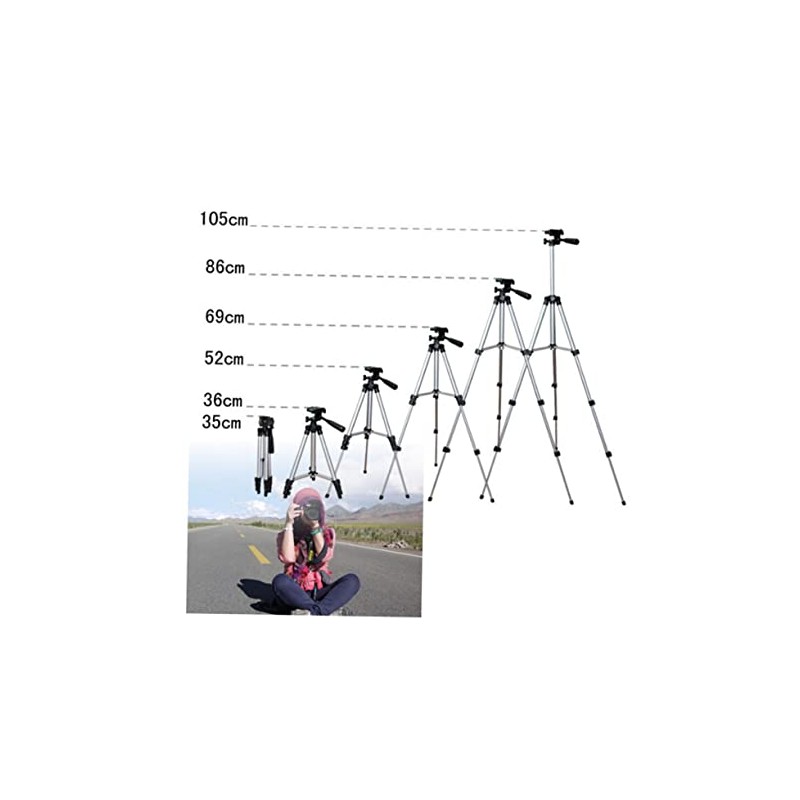 SEWACC Adjustable Height Aluminum Alloy Tripod Stand for Cameras Rotating