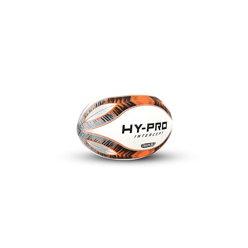 Hy-Pro INTERCEPT International Rugby Ball - Orange Size 5