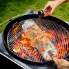Grill Baskets (2PCS)304 Stainless Steel Removable Wooden Handle Rolling Grilling