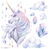 Unicorn with Clouds Wall Sticker V274 | Hand Drawn |