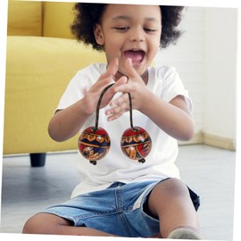 Gatuida Hand Painted Rhythm Ball Shaker Lightweight Single Hand Use Percussion Instrument for Music Enthusiasts Unique Decorative Design for Parties and Creative