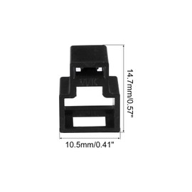 sourcing map Pack of 10 Port Blocker Locking RJ45 Port Dust Cover with Colour Coded Plastic Keys - Black