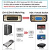 DTECH DVI VGA Converter Adapter DVI-D (24+1) Male to VGA
