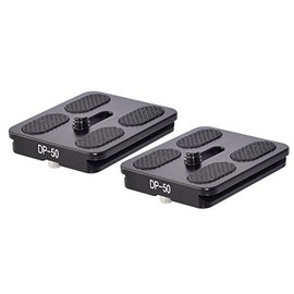 2 Pack DP-50 50mm QR Lens/Camera Body Plate Arca & RRS Compatible w D-Ring Desmond