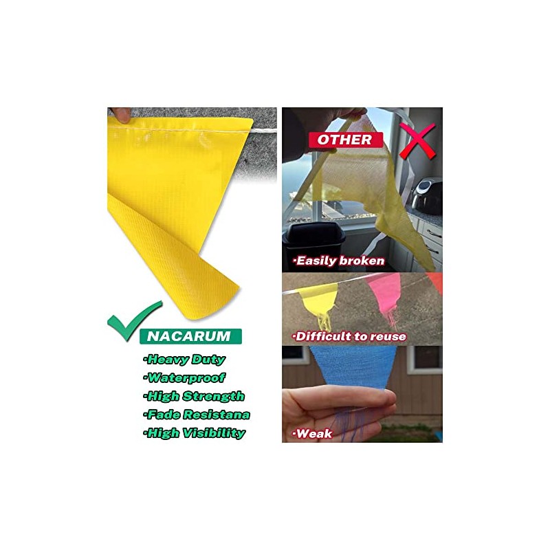 Nacarum Heavy-Duty Outdoor Navy Blue backstroke flags/Blue party Pennant Banner