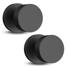 Mega Handles - Buena Dummy I Black Door Knob for French Doors, Closet and Cabinets I Reversible Heavy Duty Design I Fits All Standard Door Sizes I Screws Included - Black Matte (2 Pack)